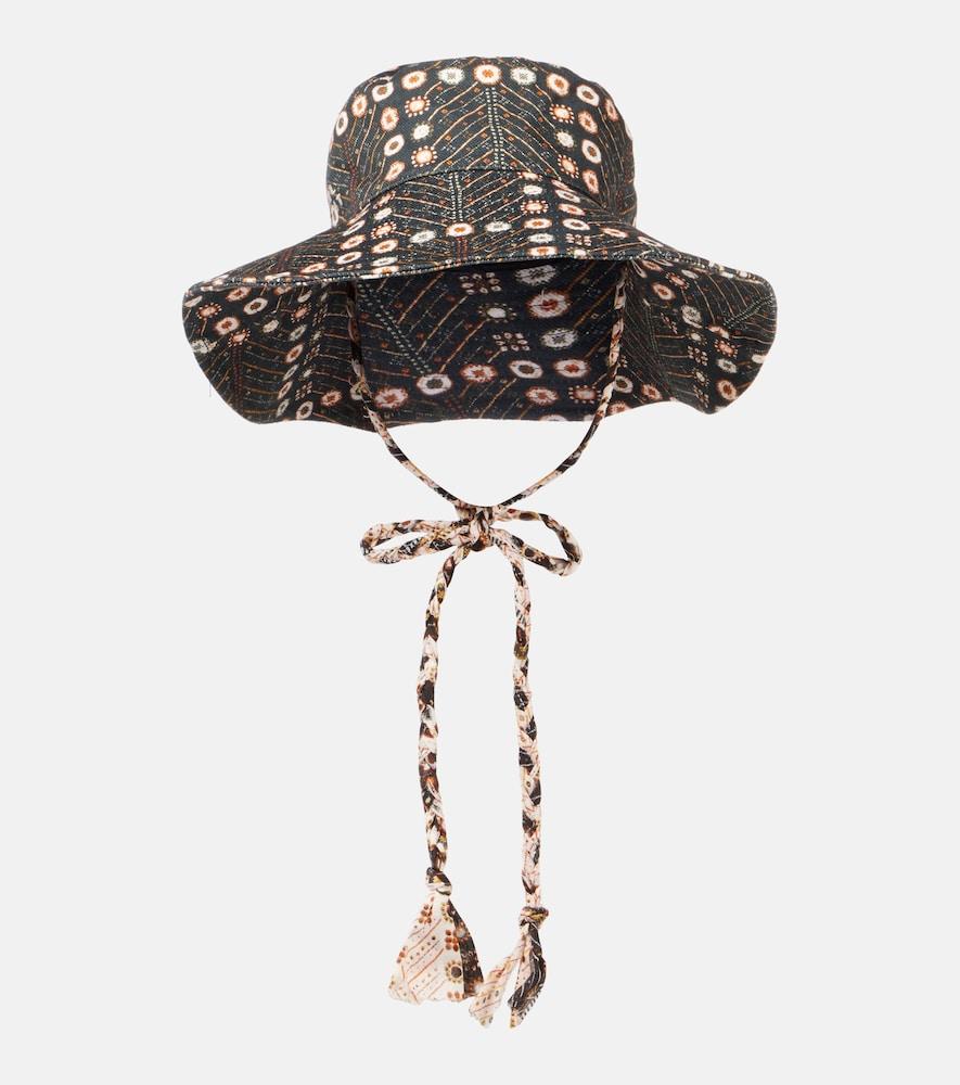 isabel marant delya denim bucket hat