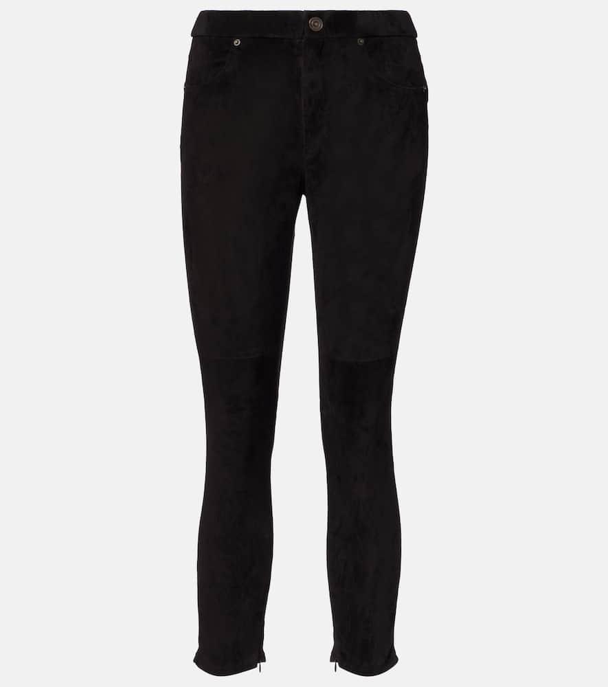 isabel marant dorothea suede slim pants