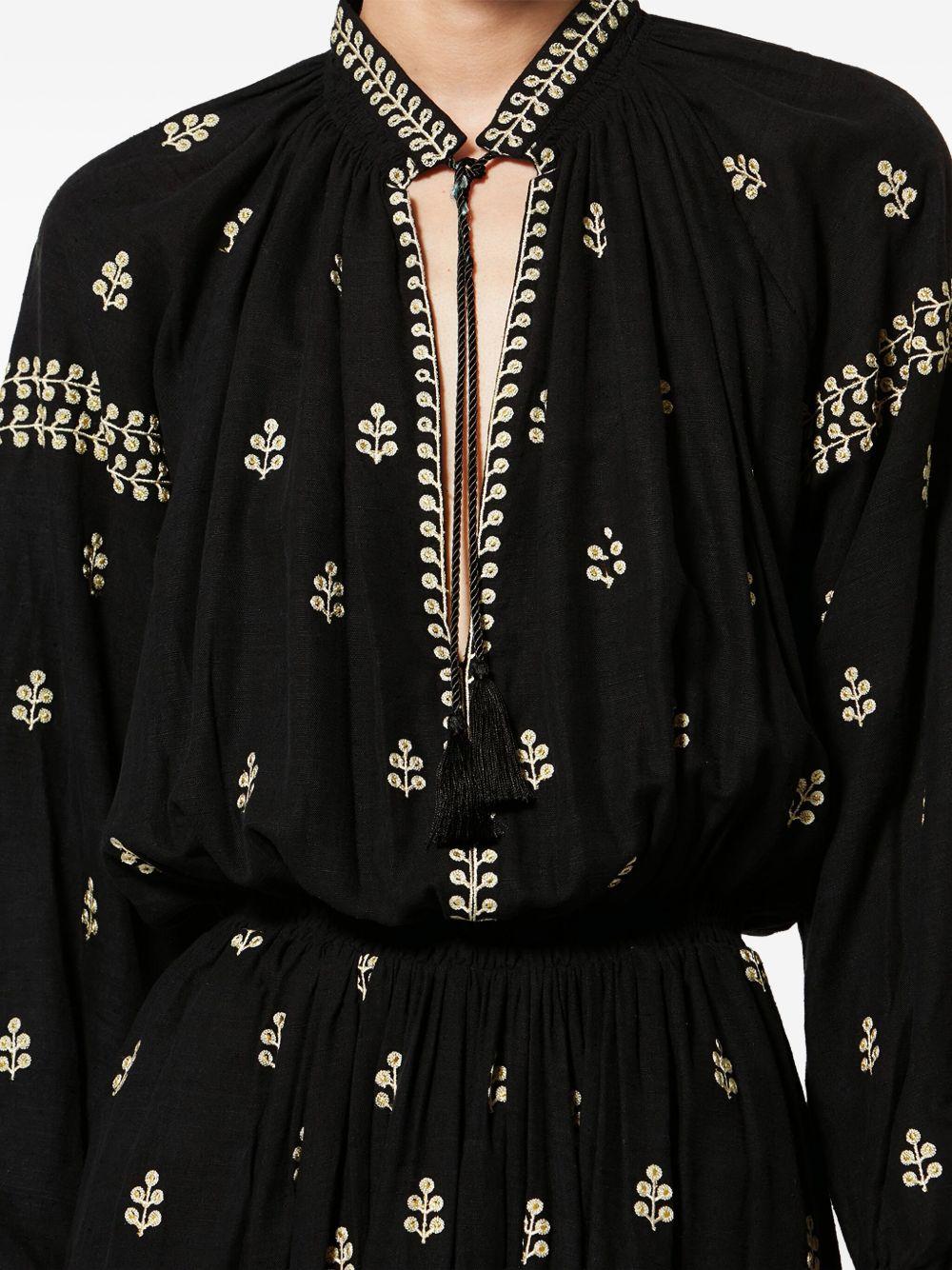 isabel marant dresses black silk - women