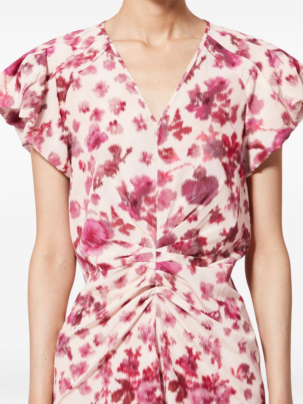 isabel marant dresses pink silk elasthane - women
