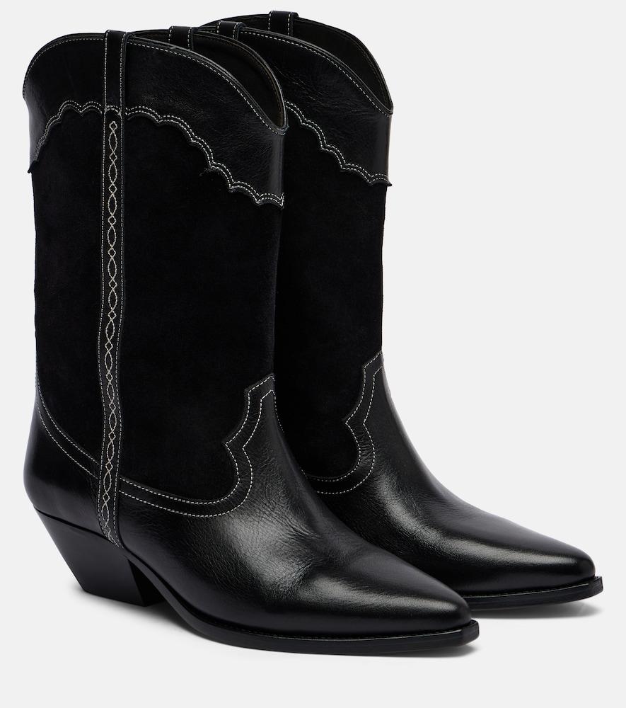 isabel marant duerte 40 leather and suede cowboy boots