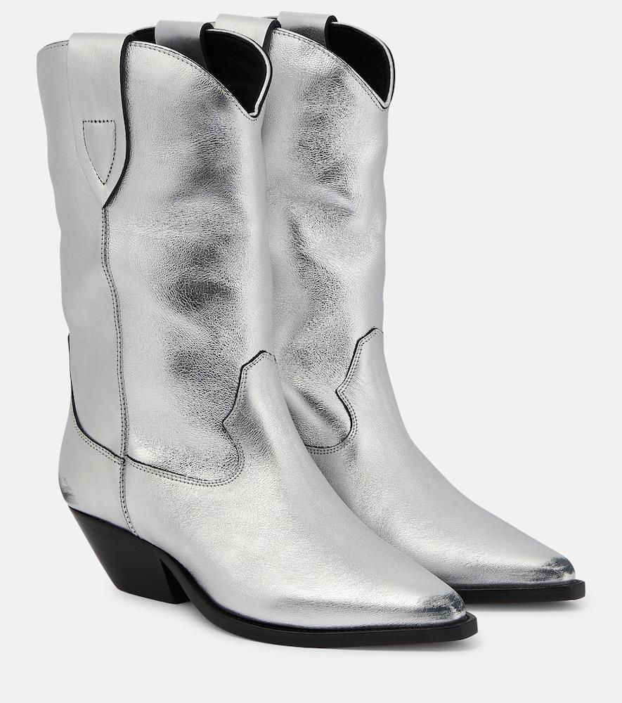 isabel marant duerto metallic leather cowboy boots