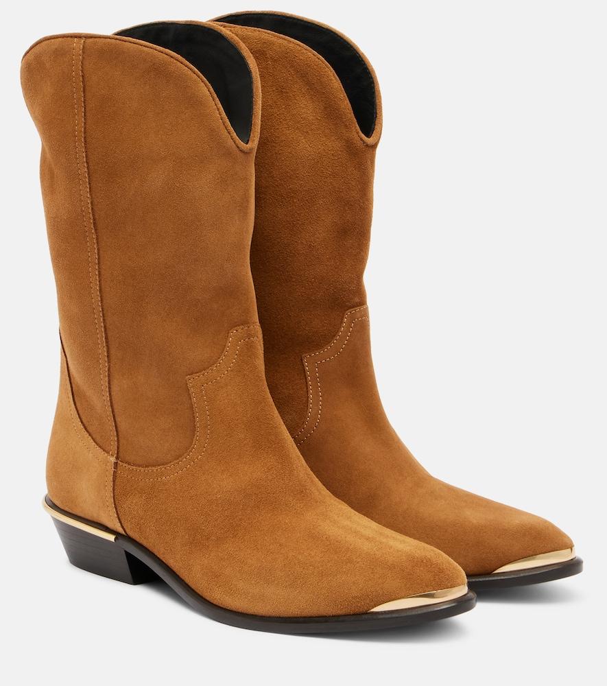 isabel marant elbana suede cowboy boots