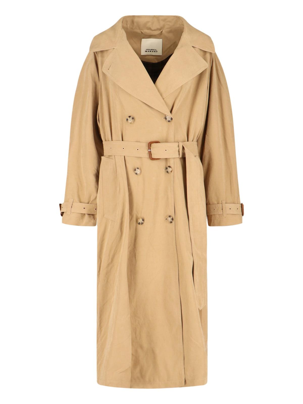 isabel marant elea double-breasted trench coat