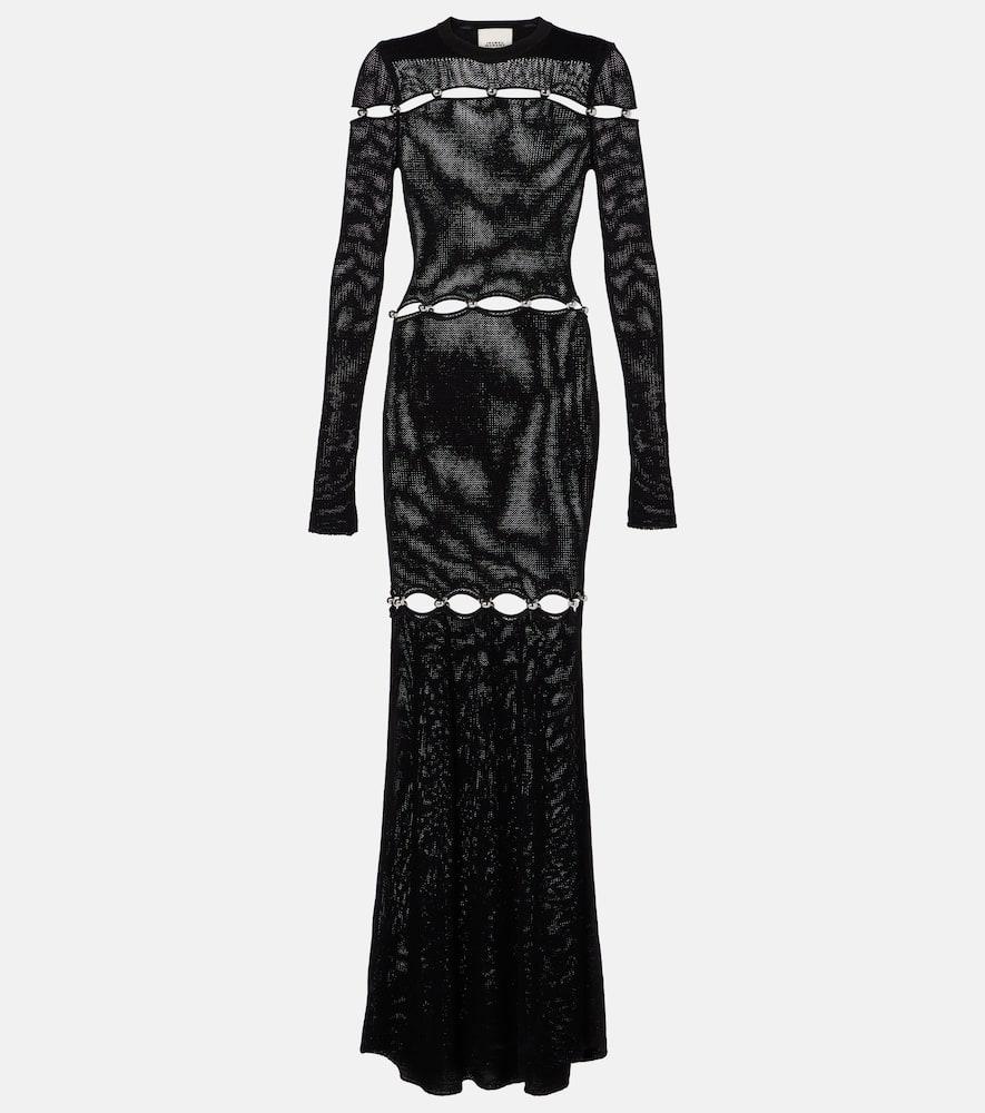 isabel marant elmire cutout maxi dress