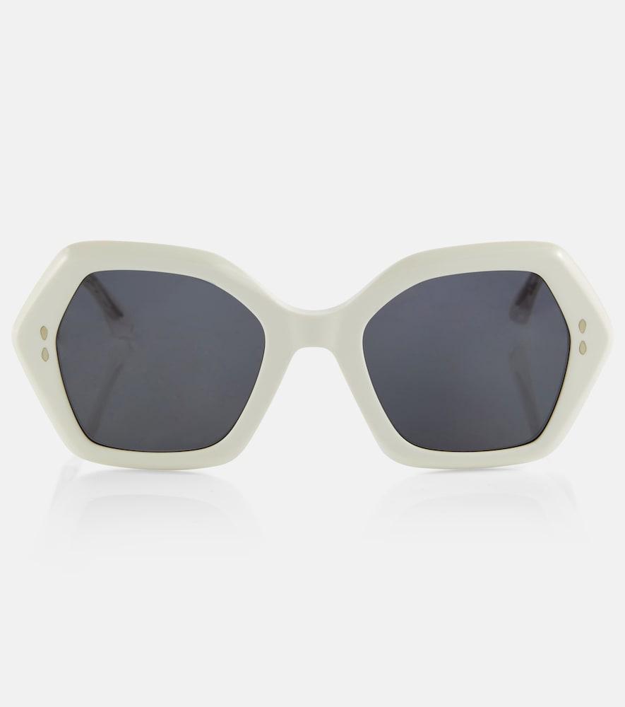 isabel marant ely hexagonal sunglasses