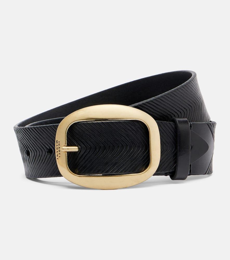 isabel marant embossed leather belt