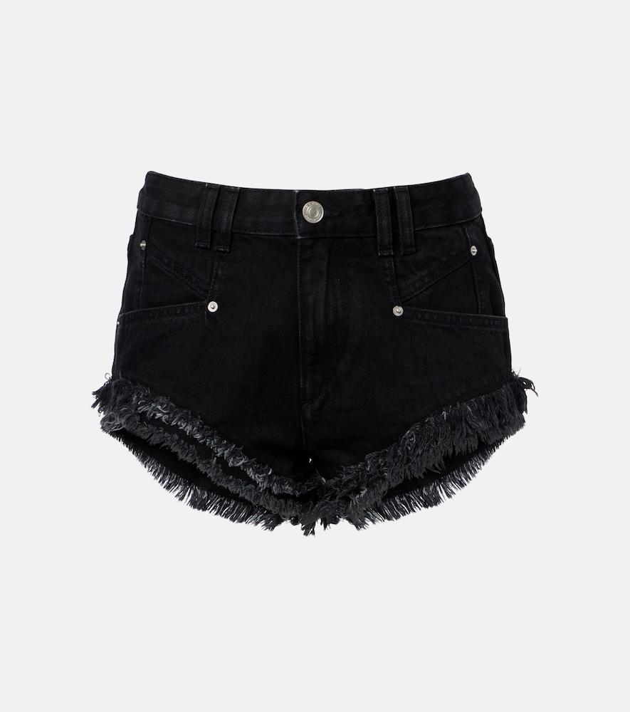 isabel marant eneidala faded denim shorts