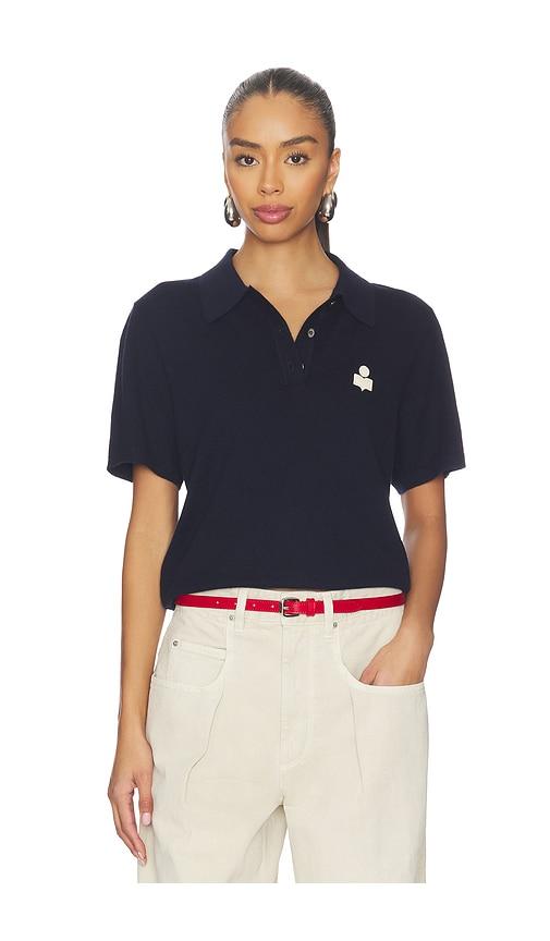 isabel marant etoile althea top in navy.