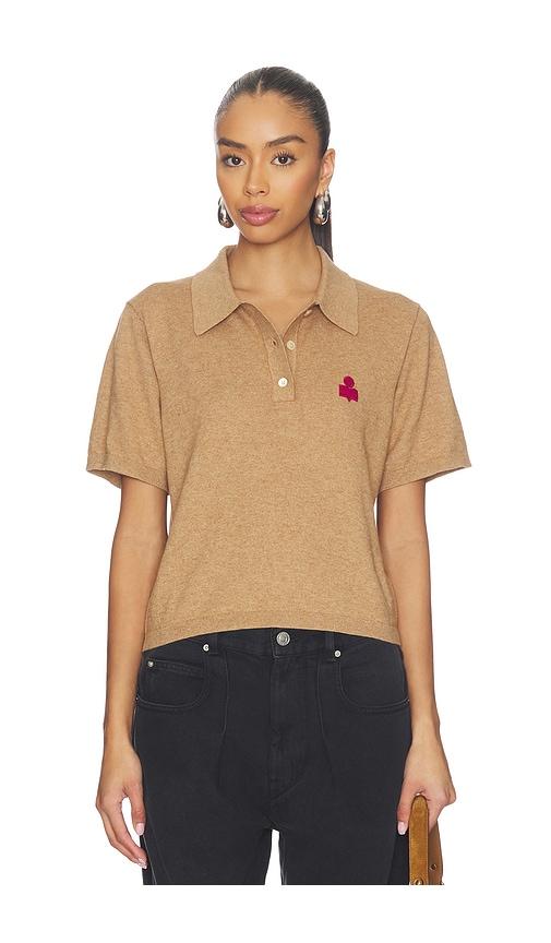 isabel marant etoile althea top in tan.