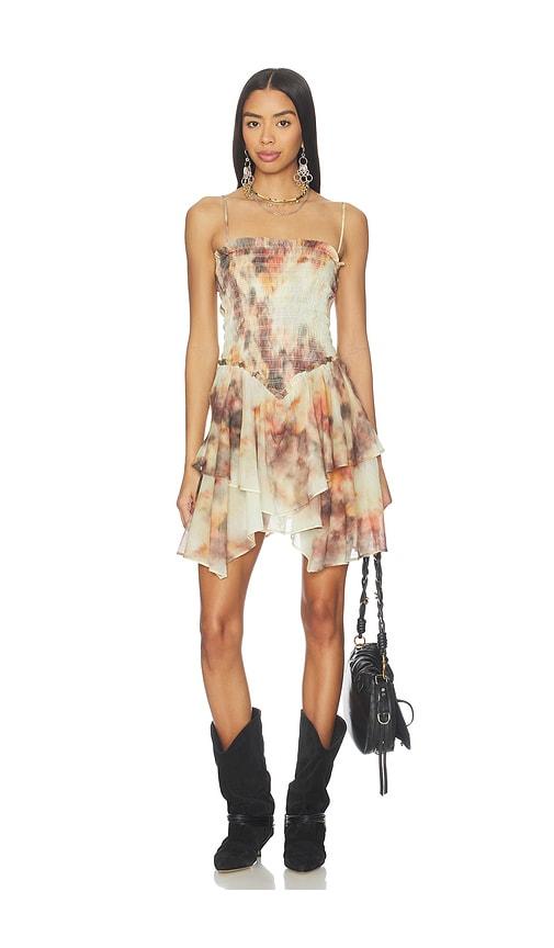 isabel marant etoile anka dress in beige,burgundy.