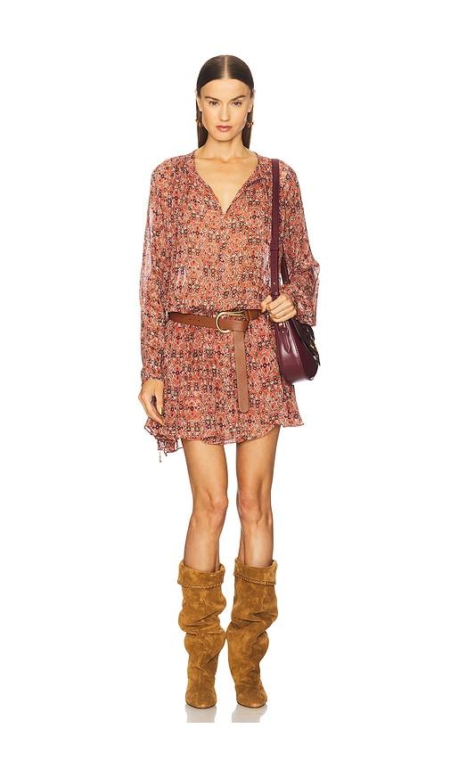 isabel marant etoile bess dress in red.