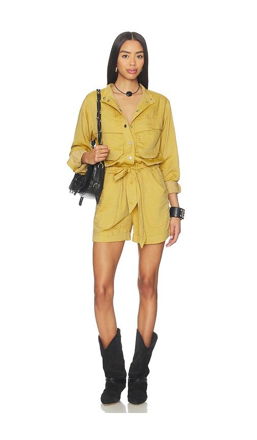 isabel marant etoile betyna romper in mustard.