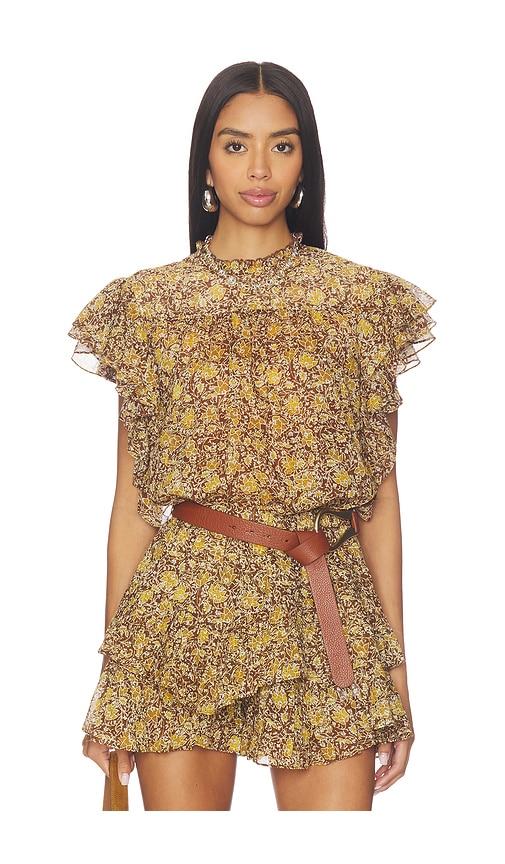 isabel marant etoile daliyane top in brown.