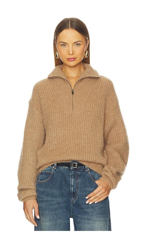 isabel marant etoile danita sweater in taupe.