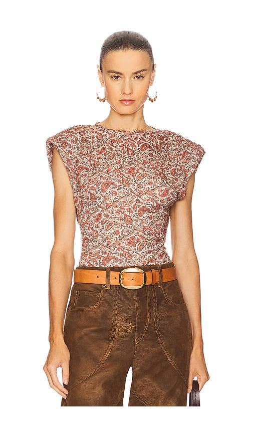 isabel marant etoile devani top in rust.