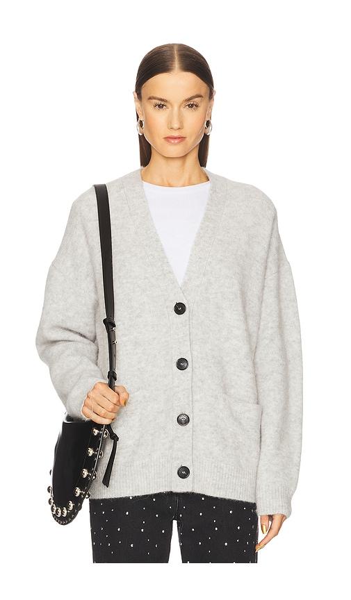 isabel marant etoile eborah cardigan in grey.