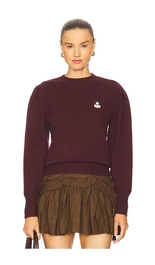 isabel marant etoile kelaya sweatshirt in burgundy.