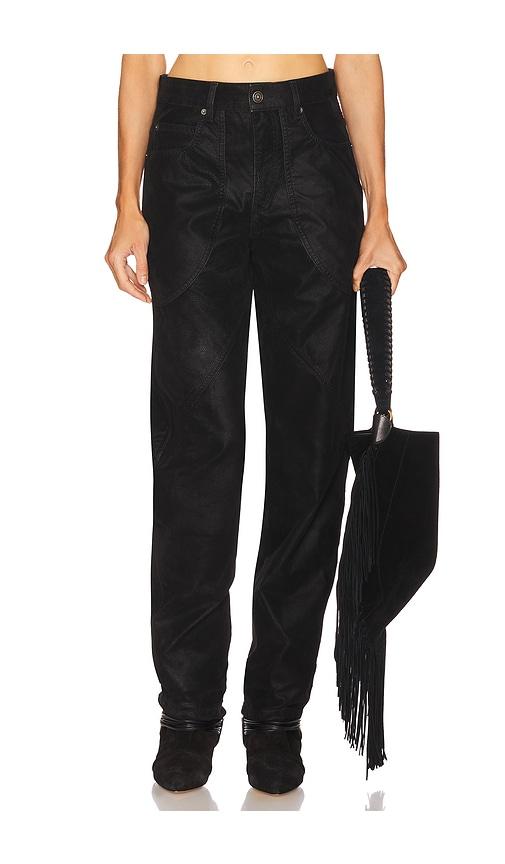isabel marant etoile kelvina pant in black.