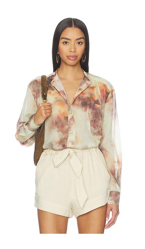 isabel marant etoile mexika top in beige,burgundy.