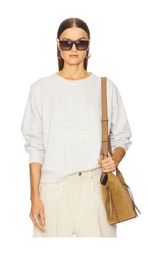 isabel marant etoile mobyli sweatshirt in ivory.