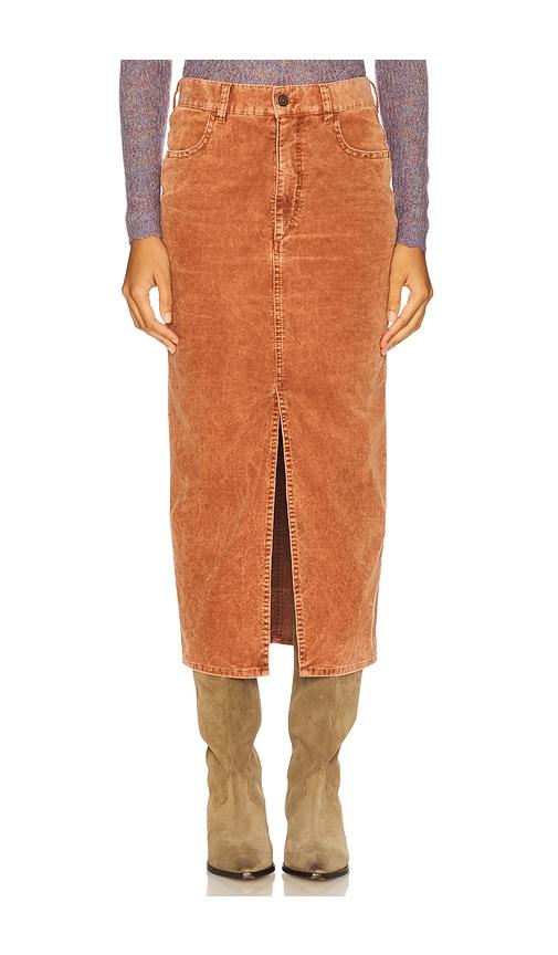 isabel marant etoile odalie skirt in rust.