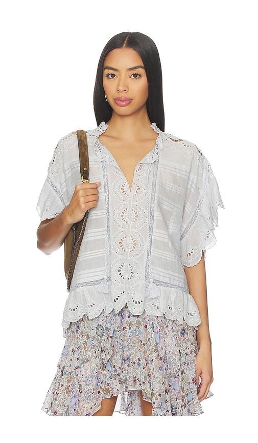 isabel marant etoile payton top in baby blue.