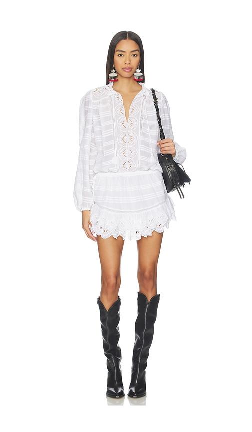 isabel marant etoile preya dress in white.