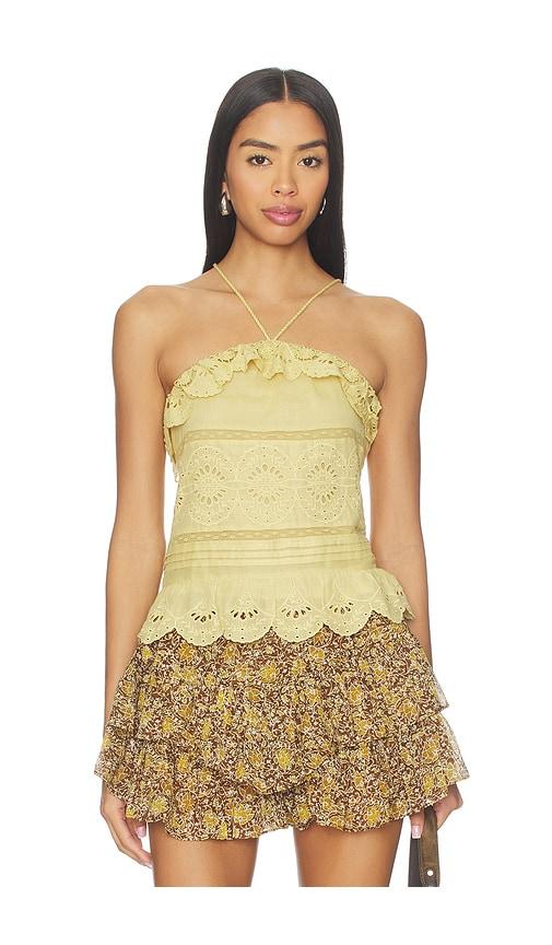 isabel marant etoile prisha top in lemon.