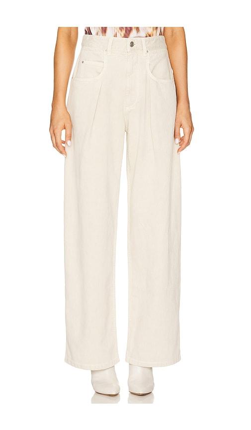 isabel marant etoile rachelle jeans in cream.