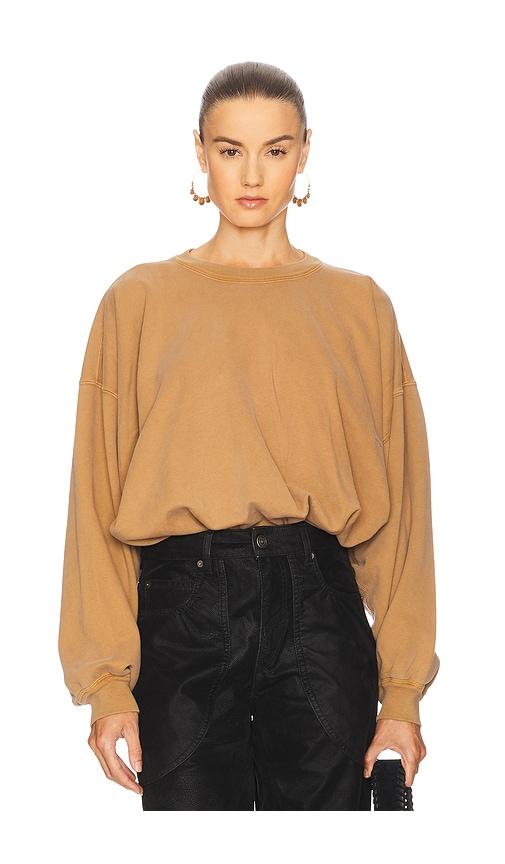 isabel marant etoile sauria sweatshirt in brown.