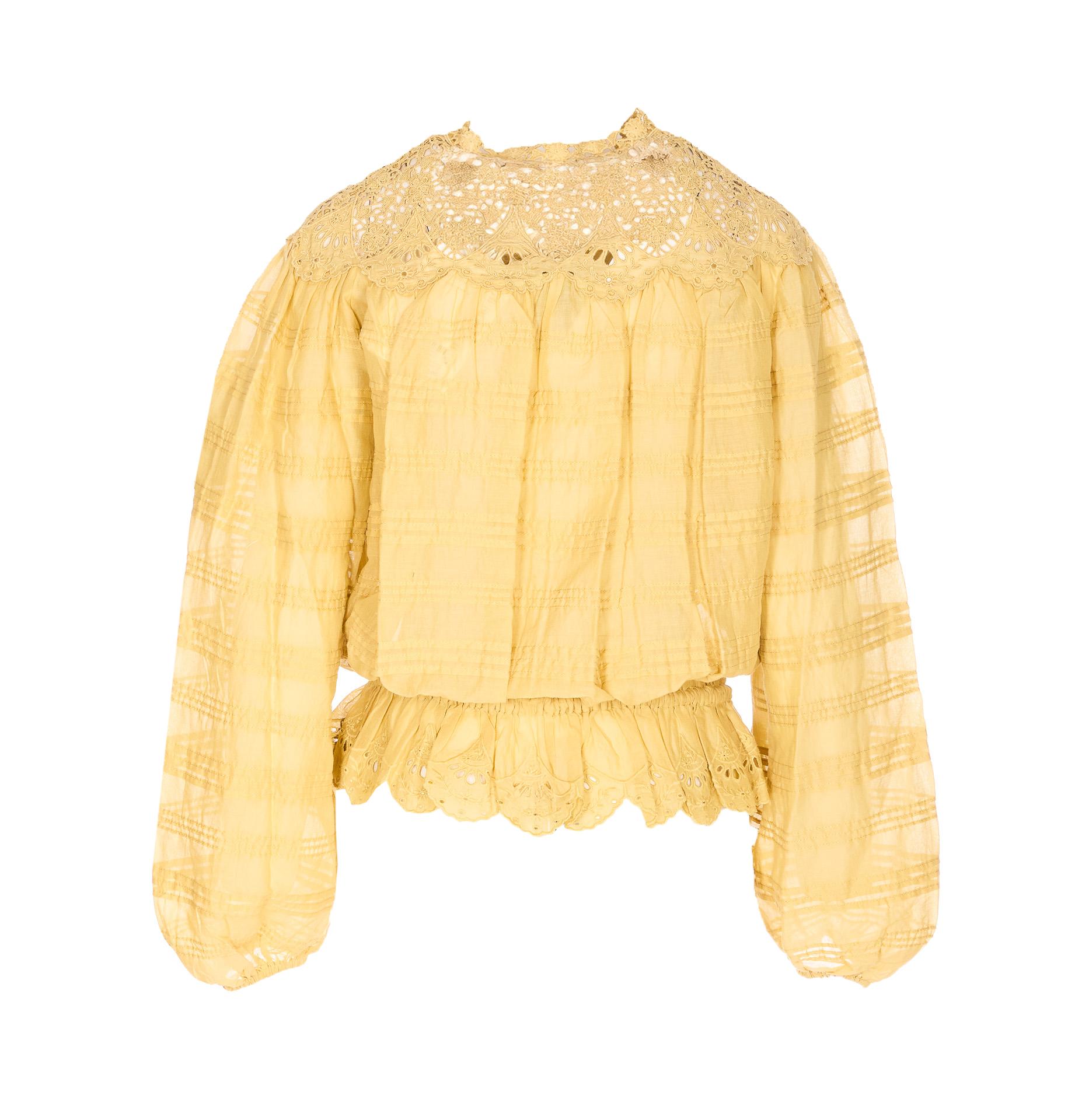 isabel marant etoile shirts yellow cotton - women