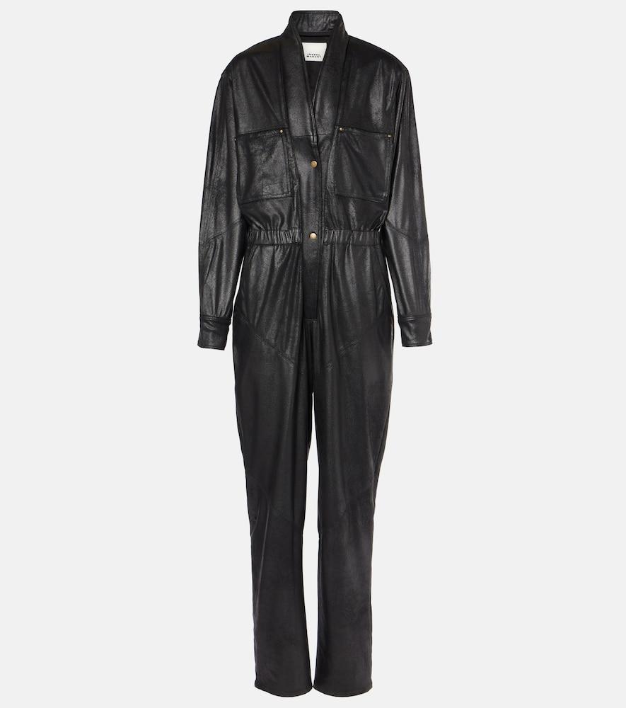 isabel marant faux leather jumpsuit