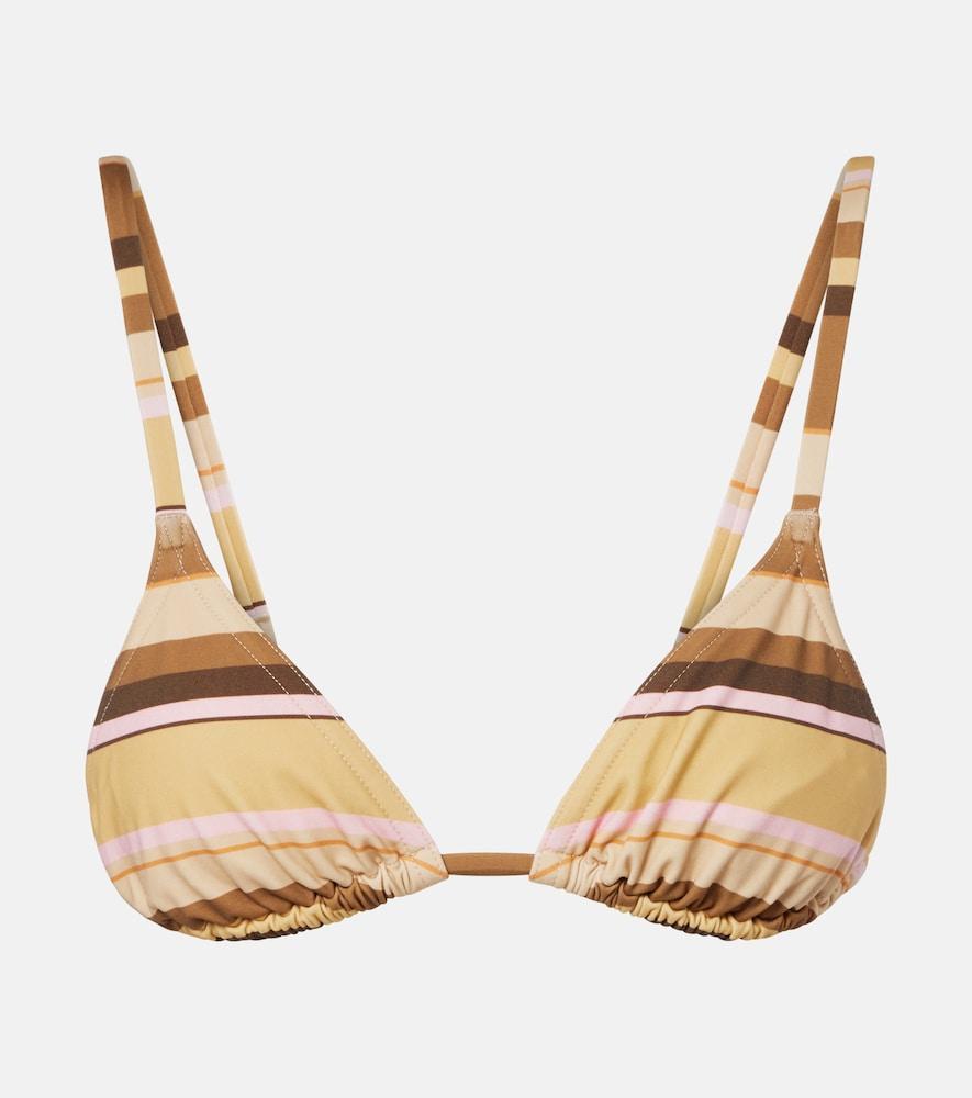 isabel marant feride striped triangle bikini top