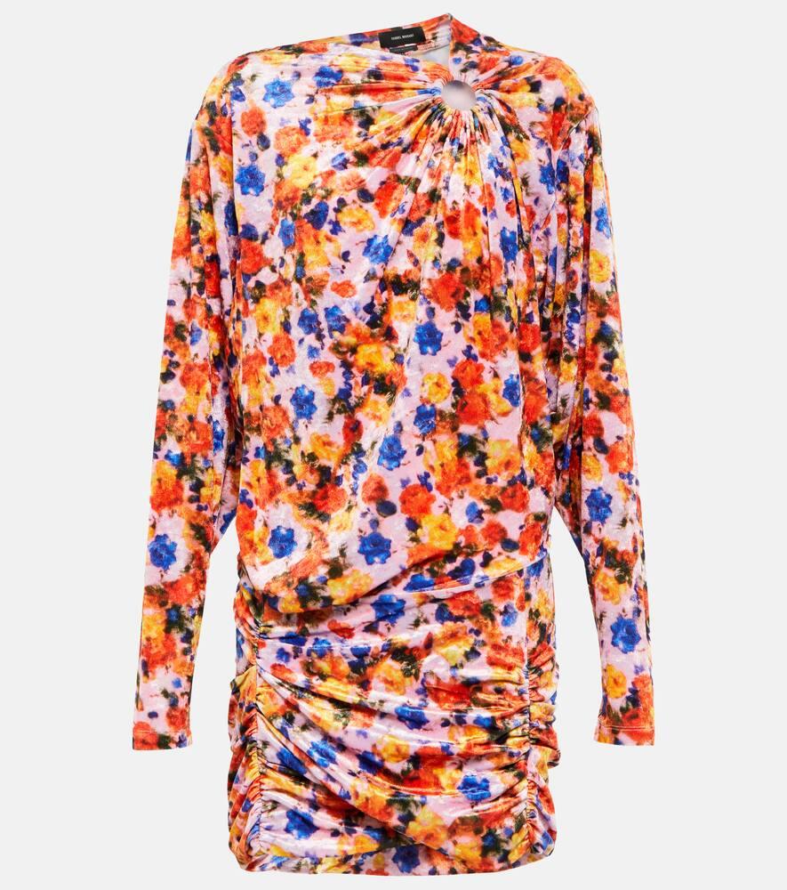 isabel marant floral print minidress