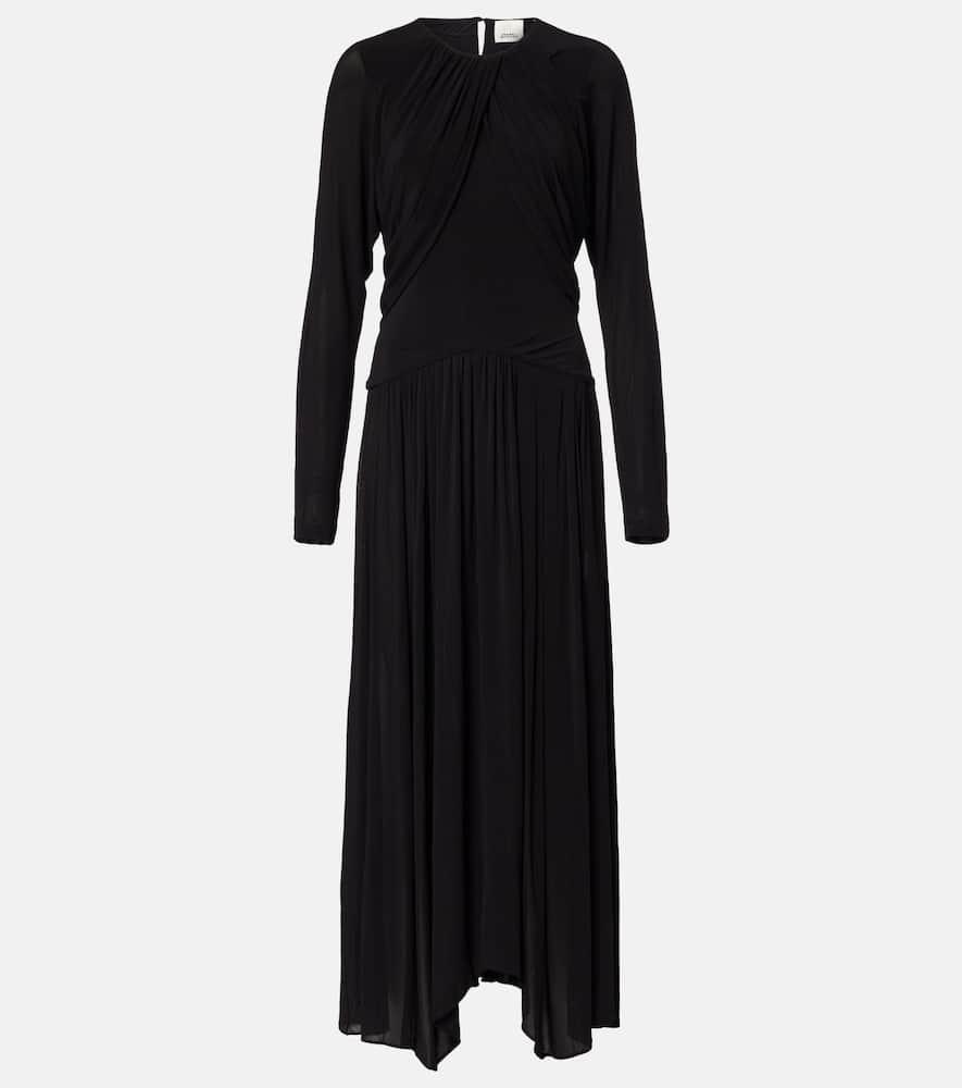 isabel marant galina draped gathered jersey maxi dress