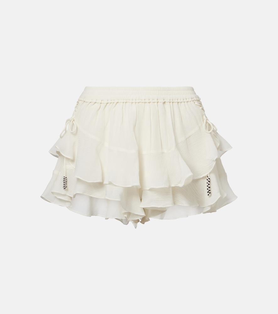 isabel marant geisa tiered silk miniskirt