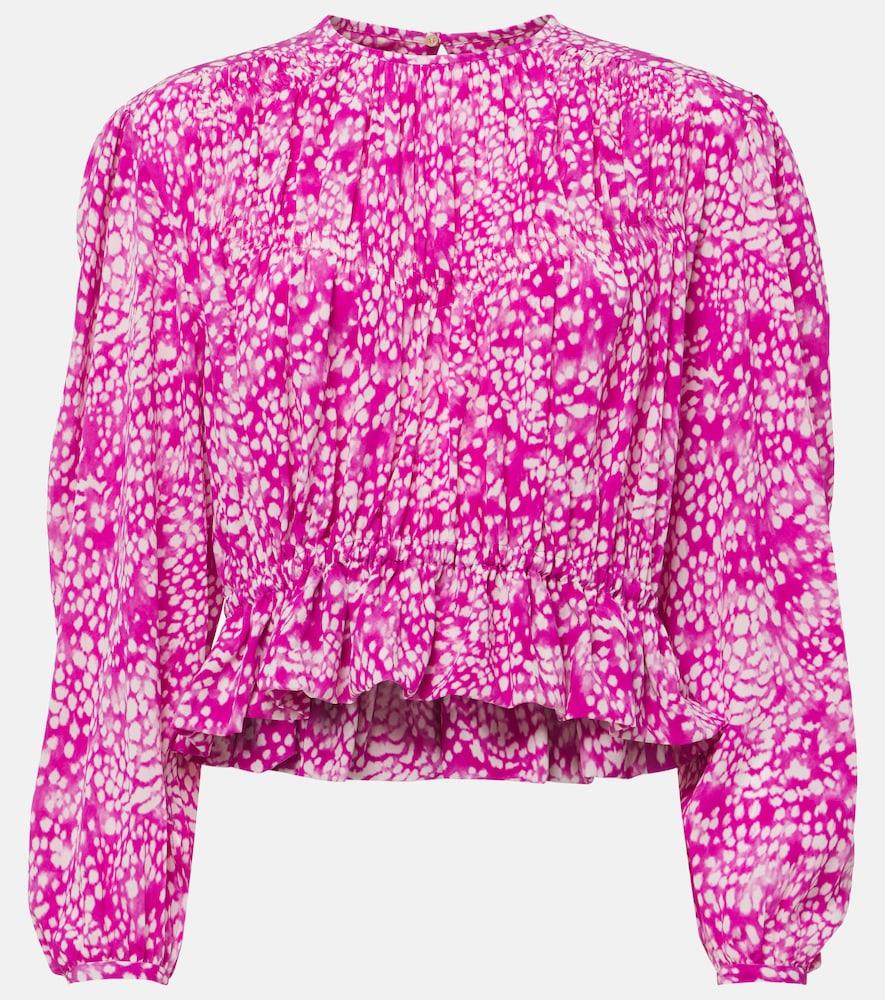 isabel marant gelina printed silk