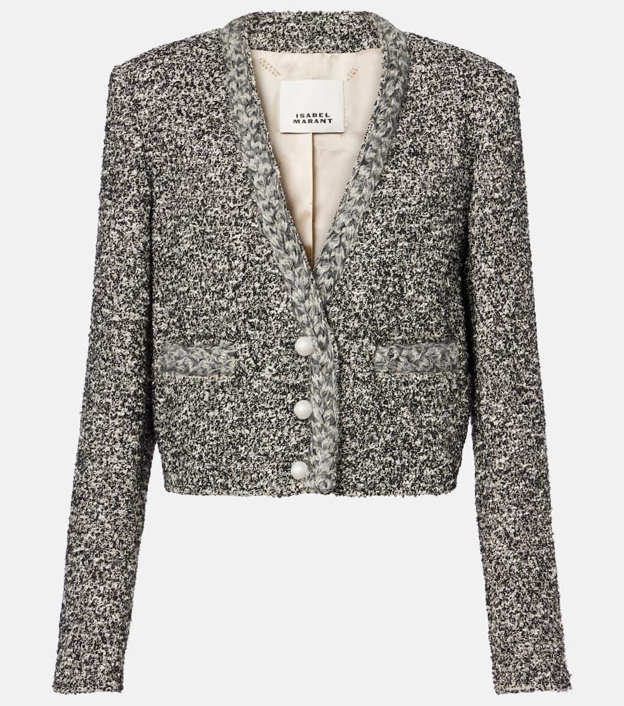 isabel marant gwendoline cropped tweed blazer