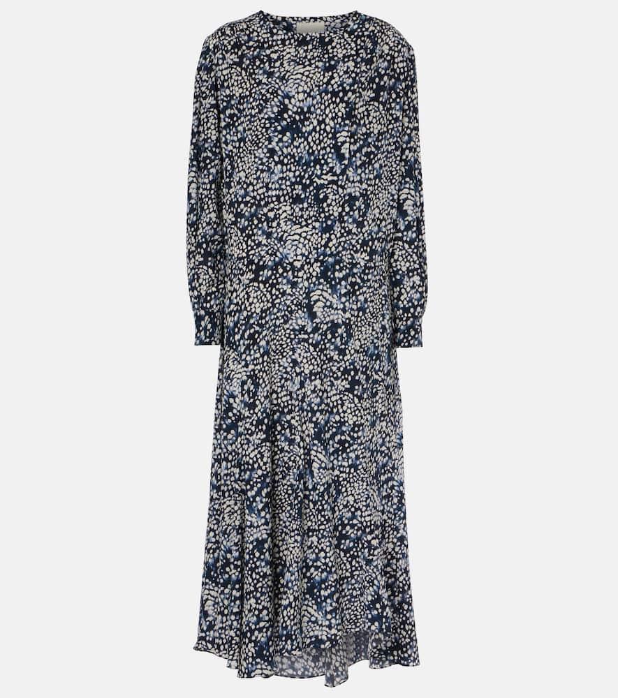 isabel marant hanane ruffled printed silk