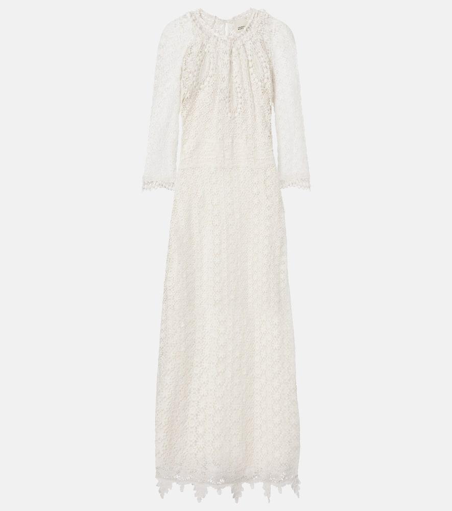 isabel marant hayra cotton guipure lace maxi dress