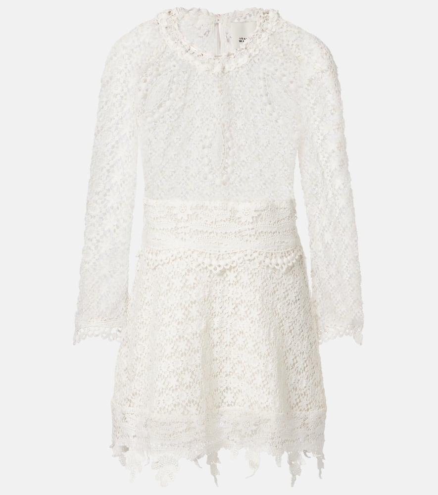 isabel marant hizene cotton guipure lace minidress