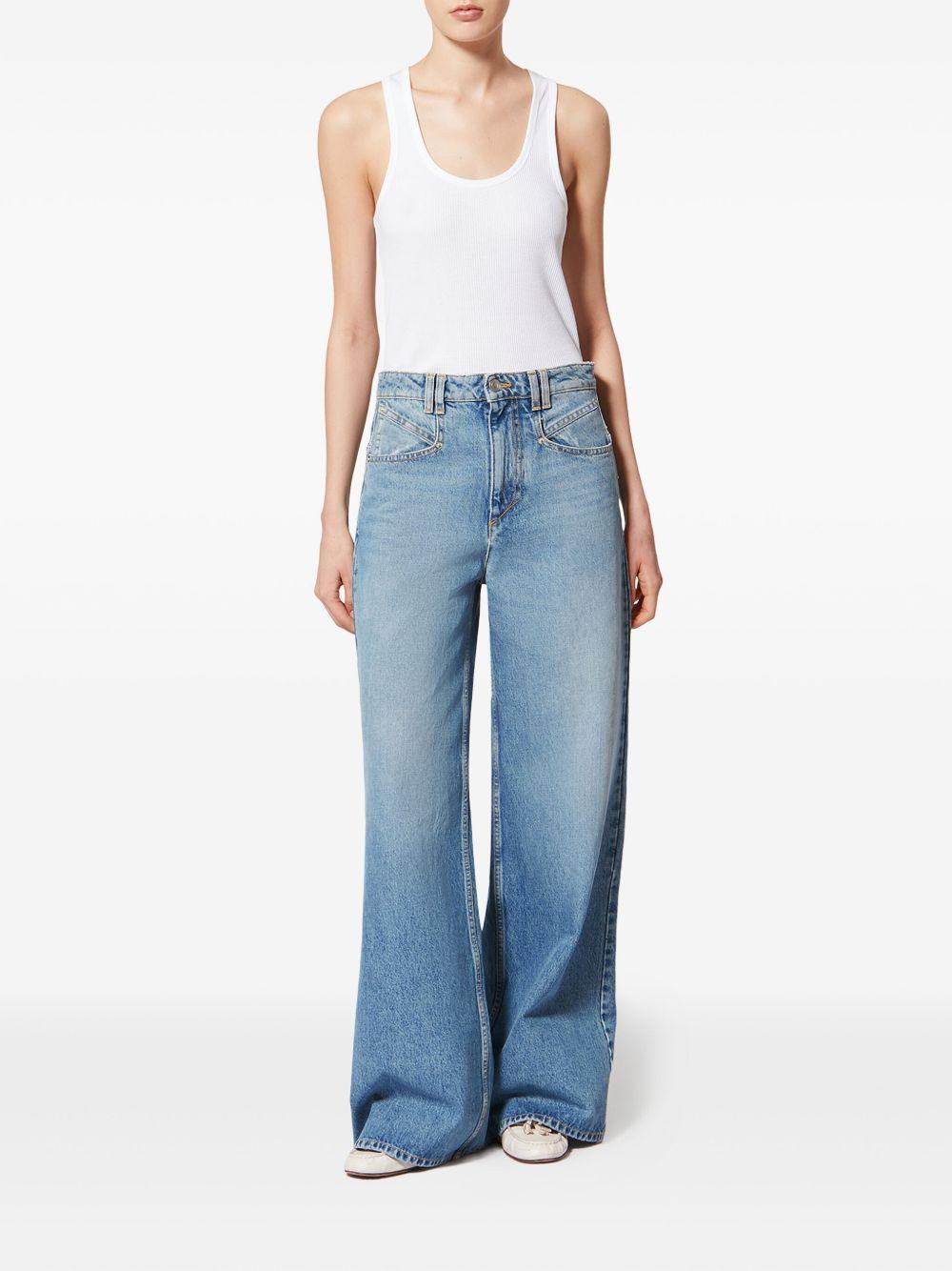 isabel marant jeans clear blue cotton - women