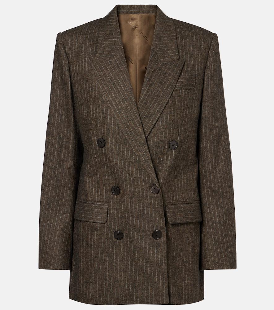 isabel marant jevima chalk stripe suit jacket