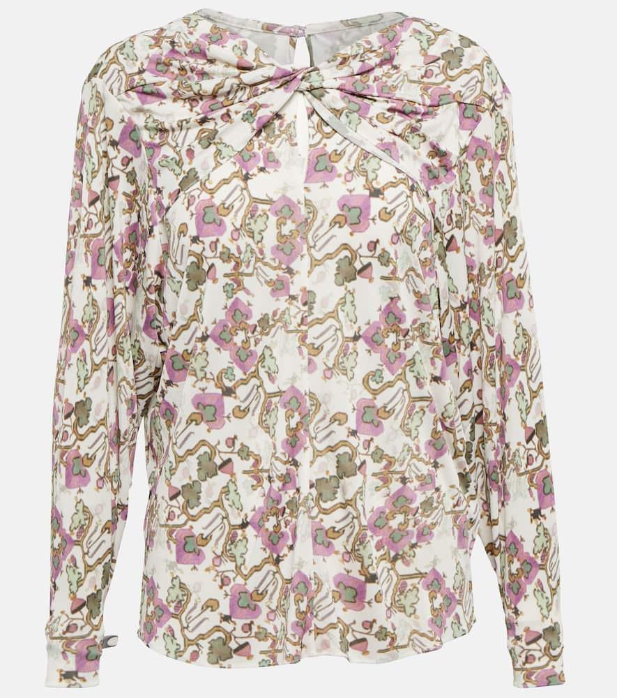 isabel marant jociae printed jersey top