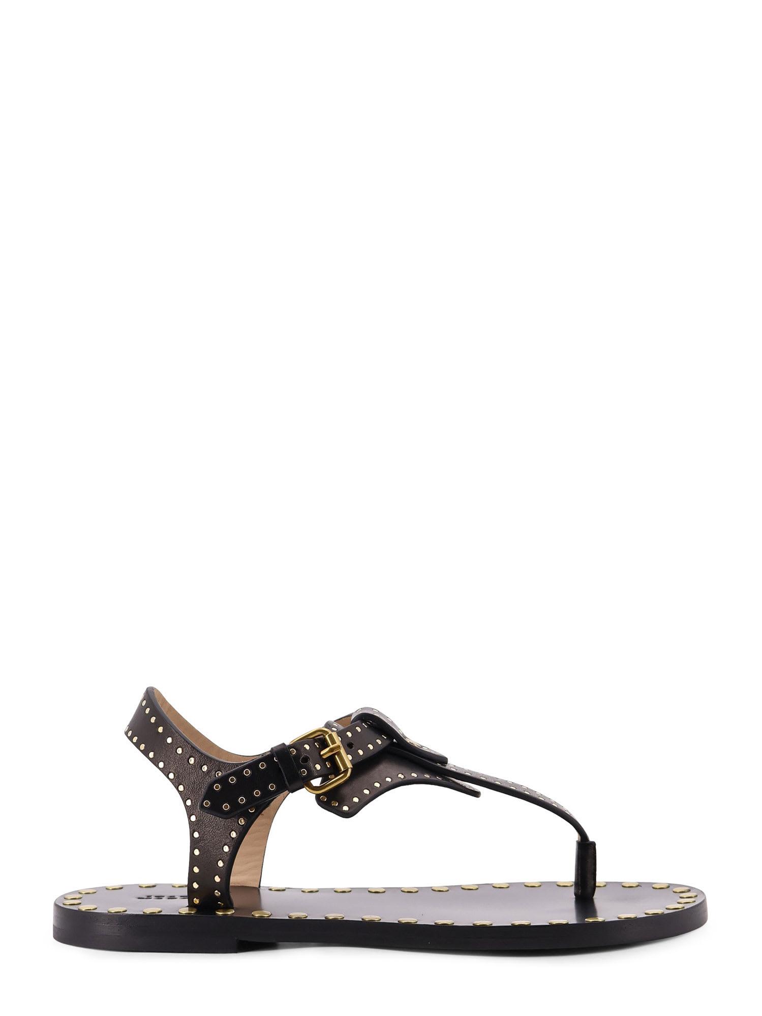 isabel marant joonya low leather sandals