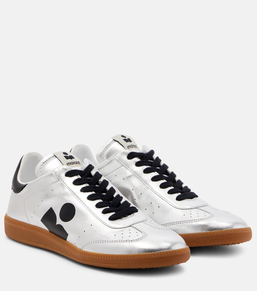 isabel marant kaycee metallic leather sneakers