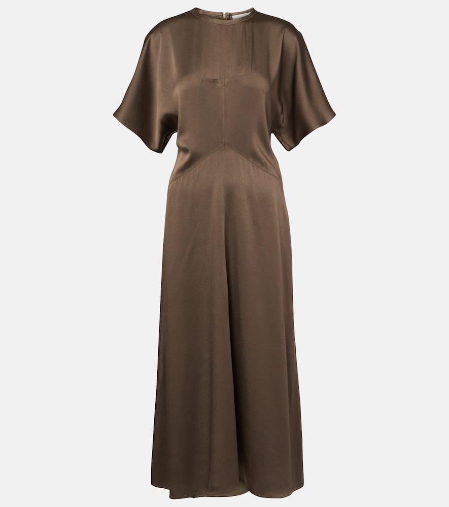 isabel marant keany satin midi dress