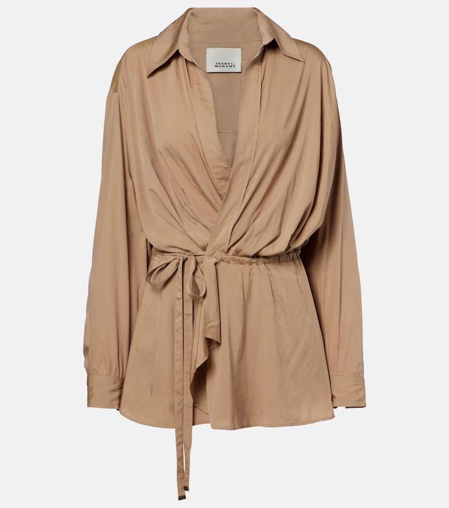 isabel marant keren gathered wrap top