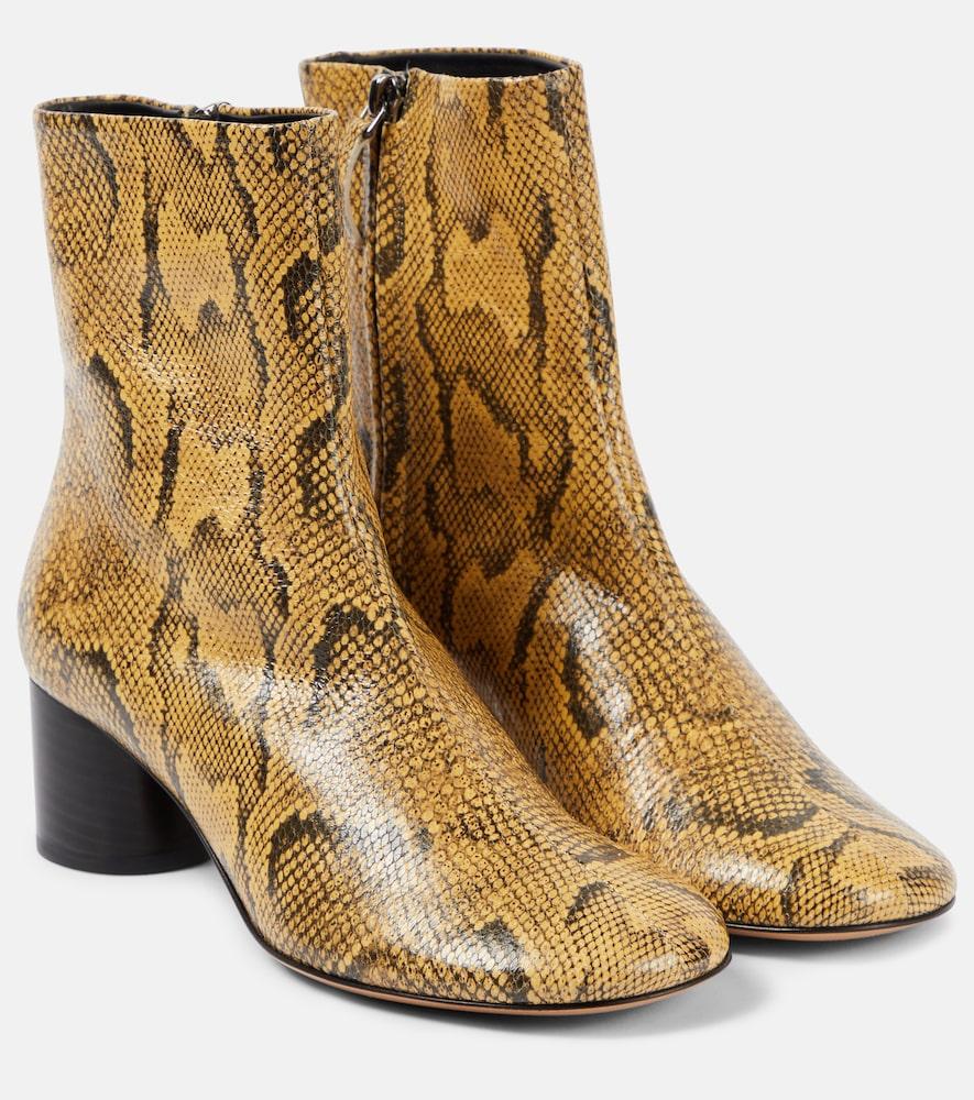isabel marant laeden leather ankle boots